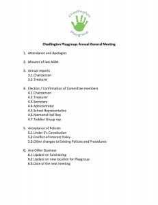 AGM AGENDA 2014